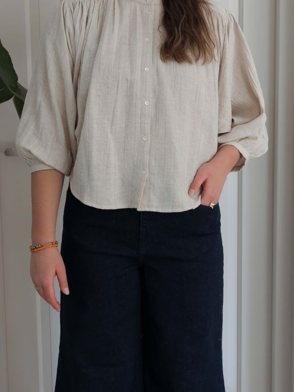 By Bar | Becky lurex blouse, rose stripe