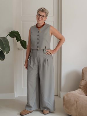 MEW | Disa high wide pant | Moon mist