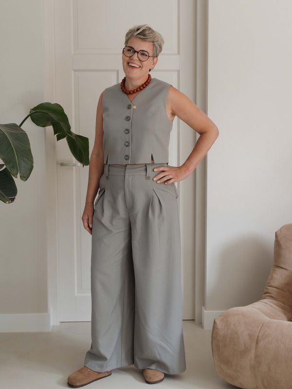 MEW | Disa high wide pant | Moon mist