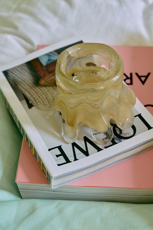 HK Living Candle holder low cream