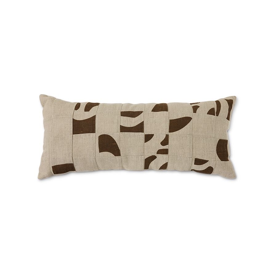 HK Living Natural patched cushion 70x30cm
