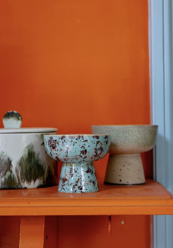 HK Living | 70s Ceramic: tapas bowl on base S, patina