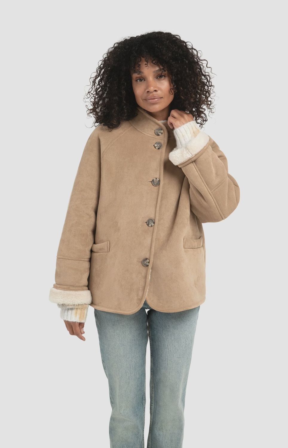 YAYA | Oversized lammy jas