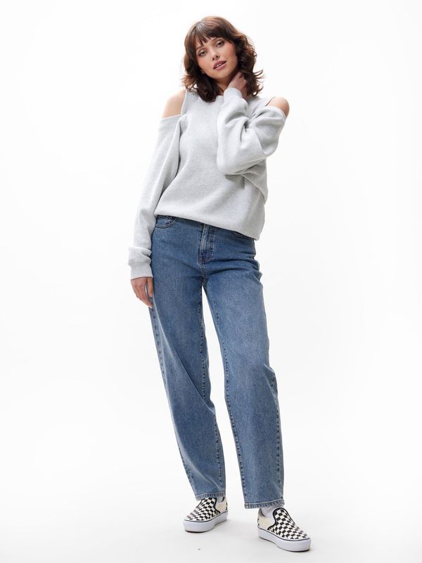 Catwalk Junkie Sweater with cutout grey melange