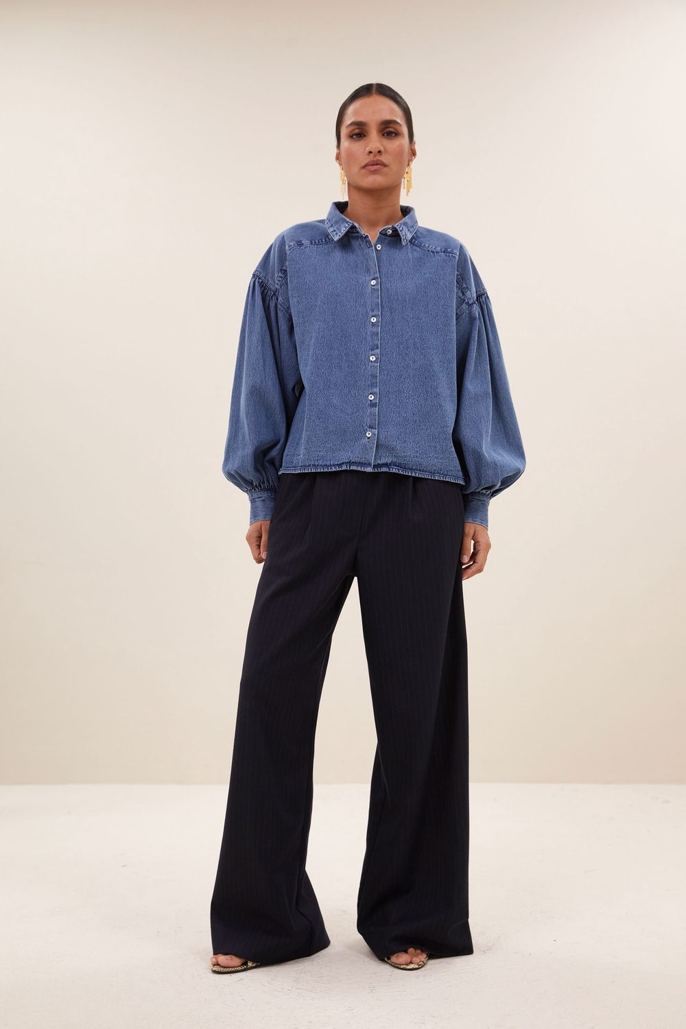 By Bar | Sarah short denim blouse