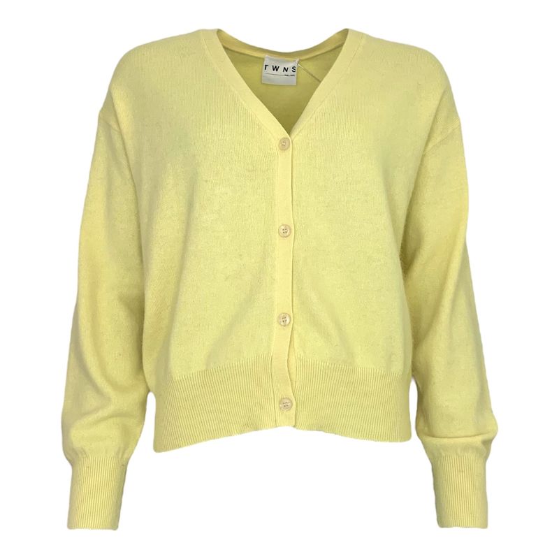 TWINS ASPEN long sleeve v-neck buttoned butter yellow