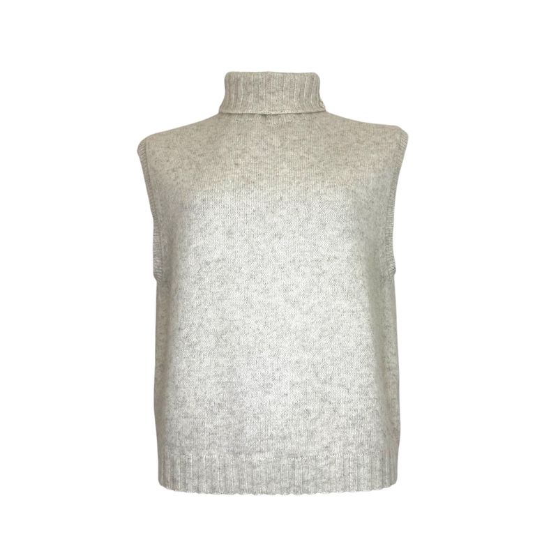 TWINS Fort sleeveless collins turtleneck mottled beige