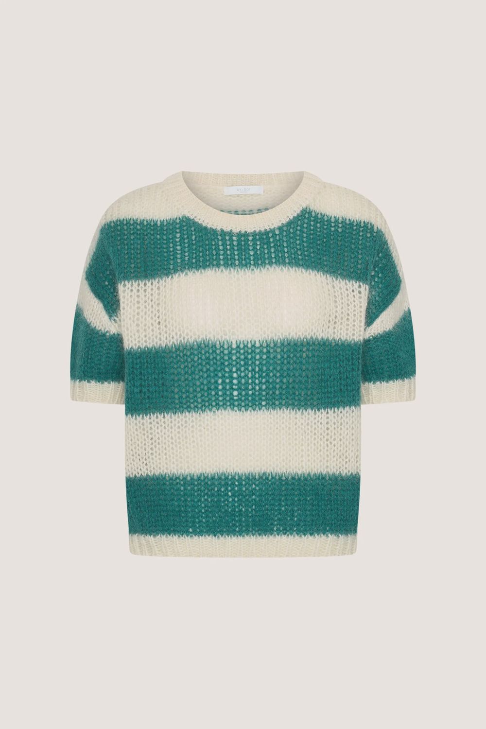 BY BAR nino astro stripe pullover | teal stripe