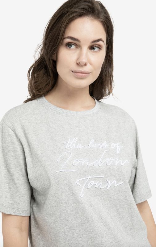 YAYA | T-shirt met print en wijde mouwen