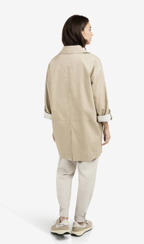 YAYA | Katoenen oversized jas met opgestikte zakken