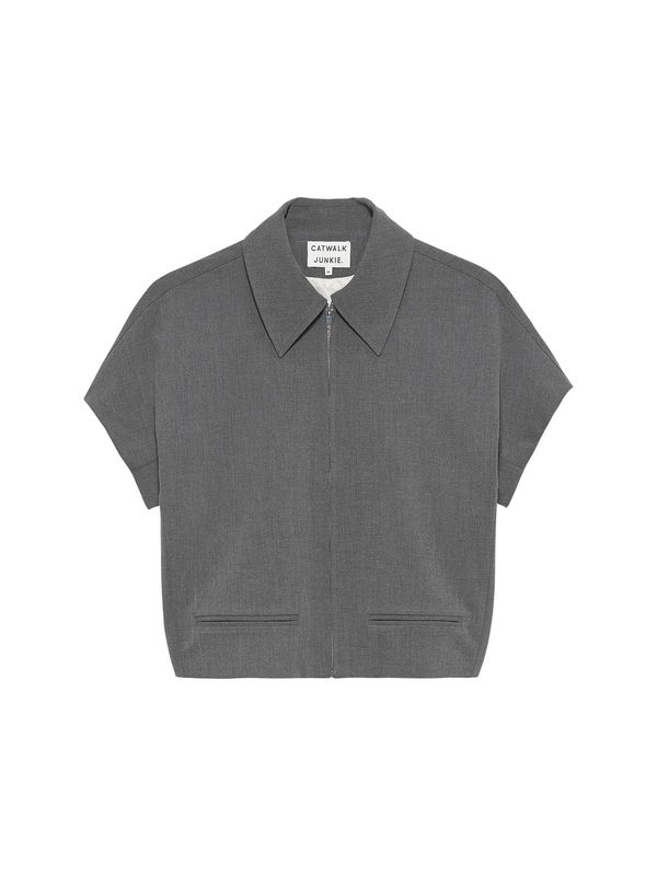 Catwalk Junkie short sleeve jacket dark grey melange