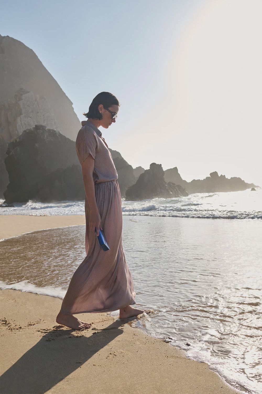 By Bar | Reva viscose stripe skirt