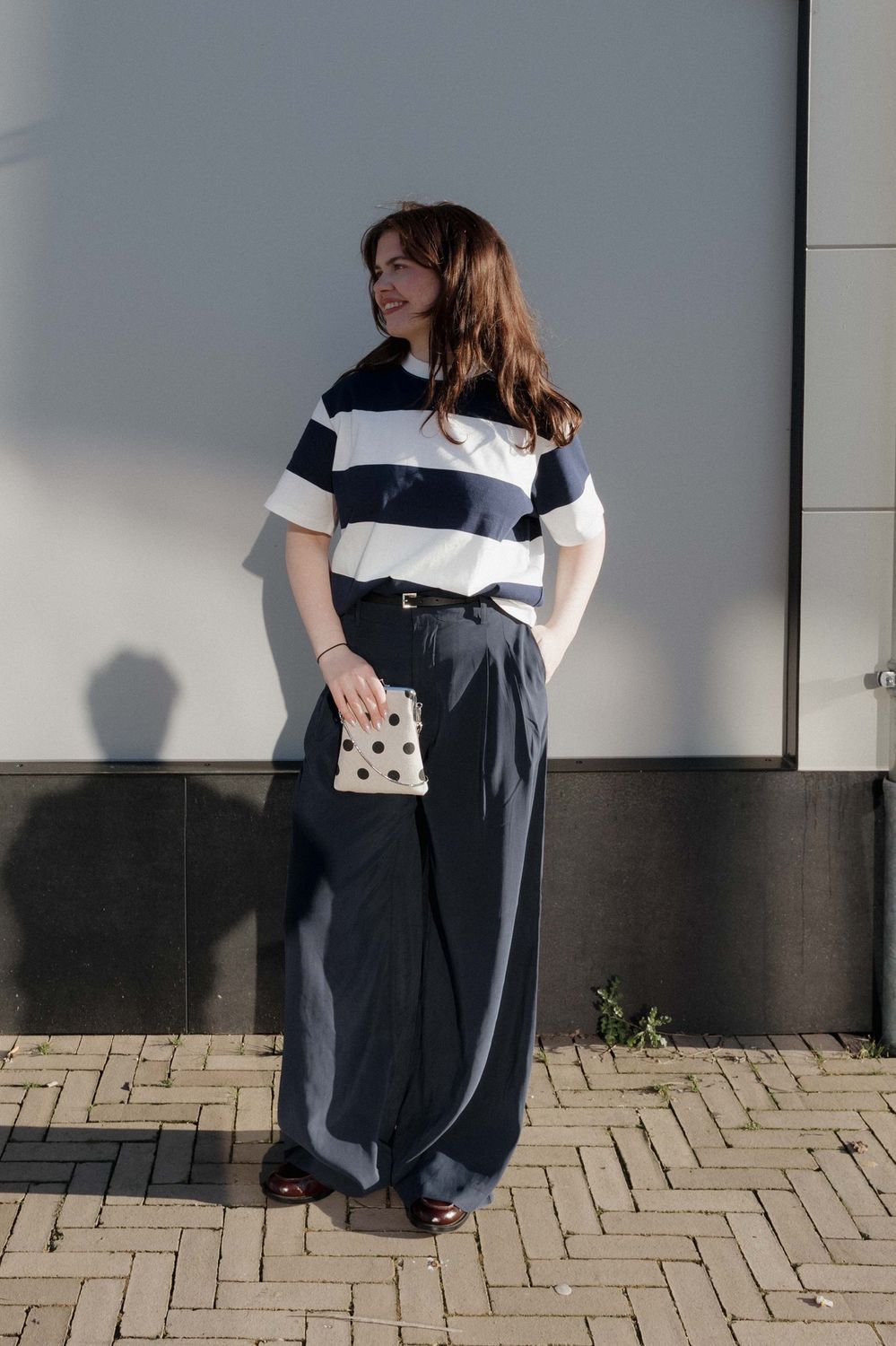 MEW Mindy high wide pant dark sapphi