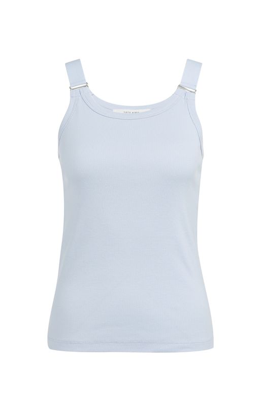 Yaya | Ribbed singlet with ring details on the shoulder straps