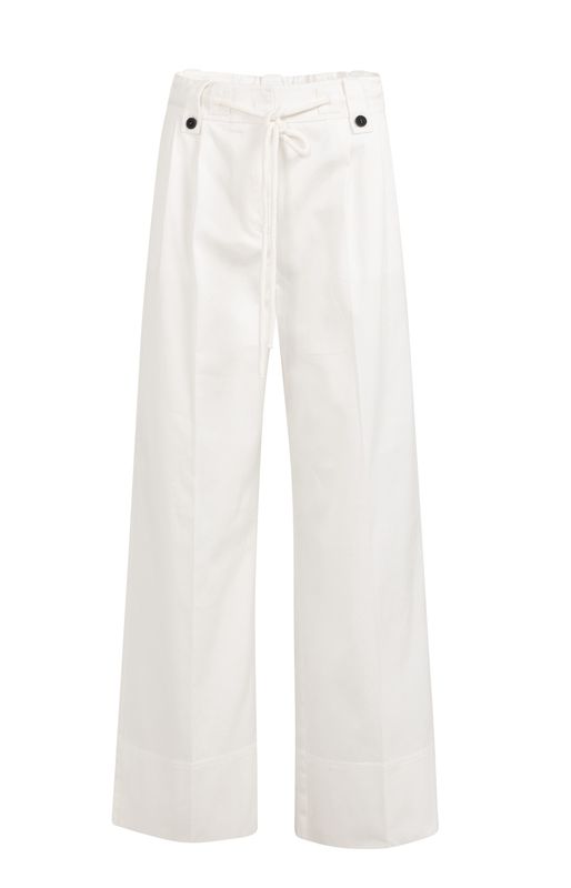 Yaya | Trousers with pleats, wide legs