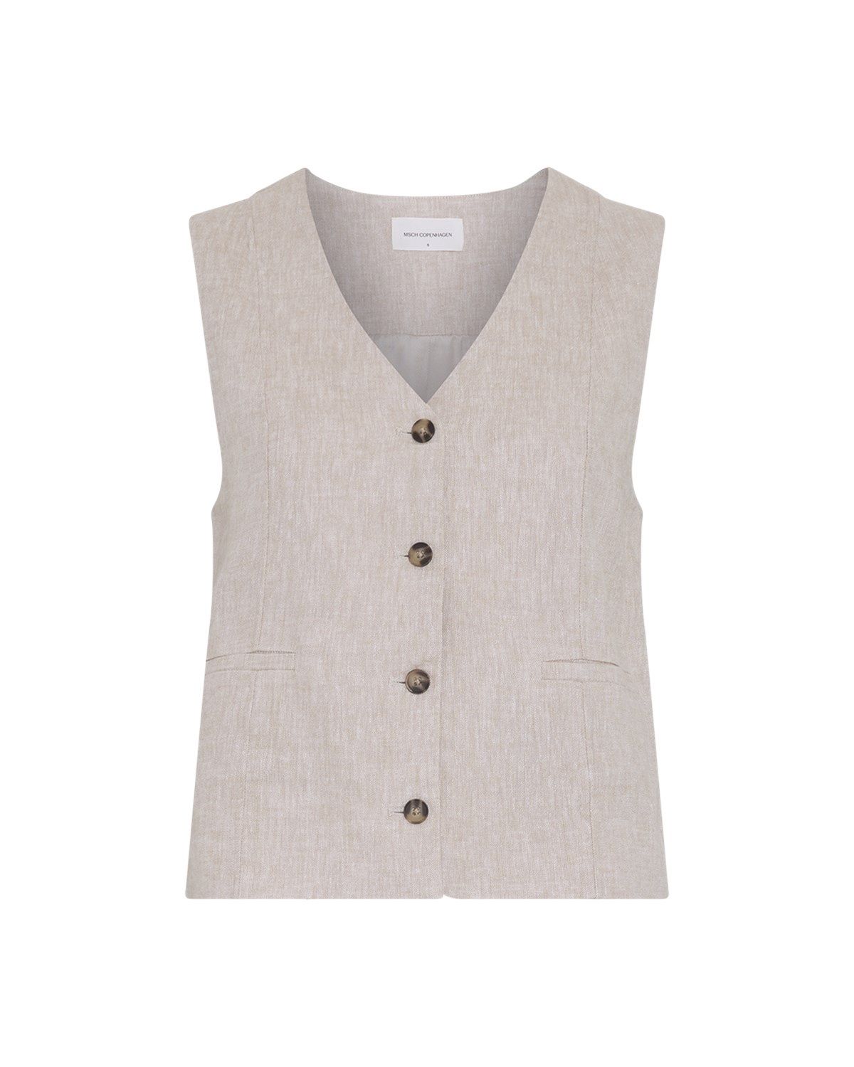 MSCH Ginia V Neck waistcoat Sand melange