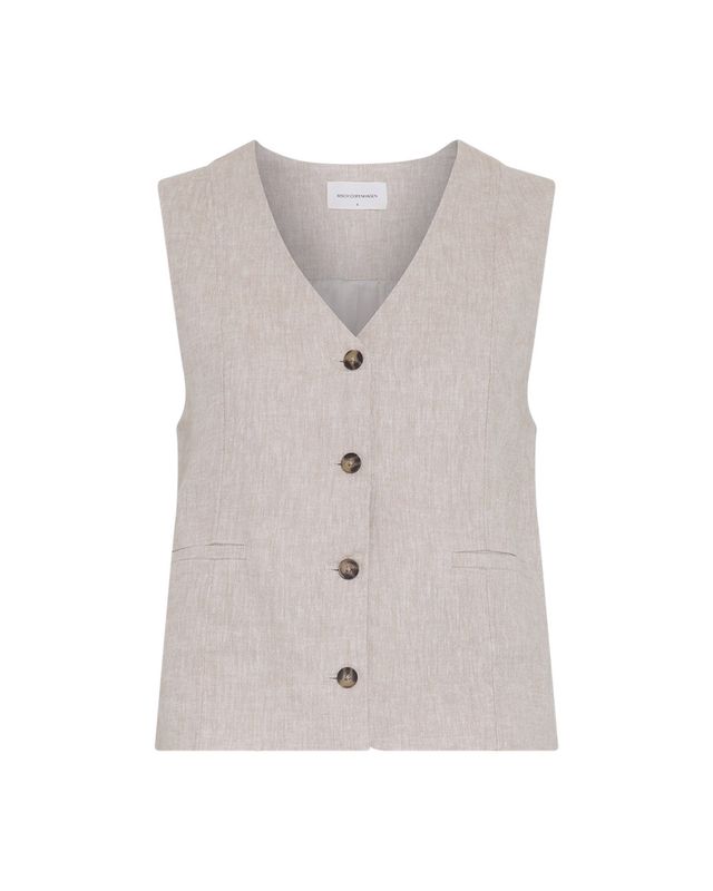 MSCH Ginia V Neck waistcoat Sand melange