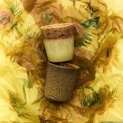 Hk Living Van Gogh coffee mugs sunflowers, set of 2