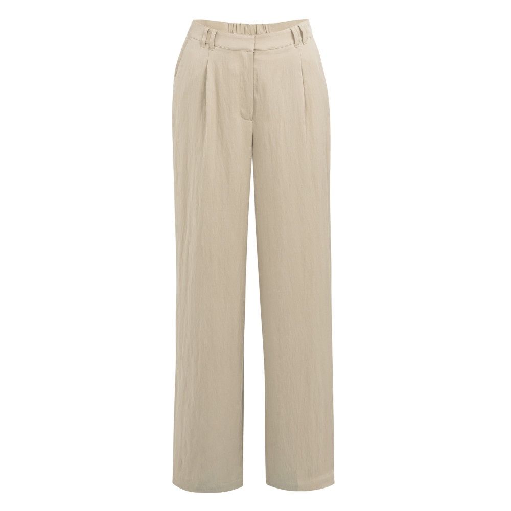 YAYA Woven wide leg trouser Crockery brown