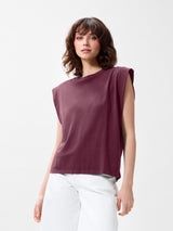 Catwalk Junkie Folded shoulder singlet winetasting