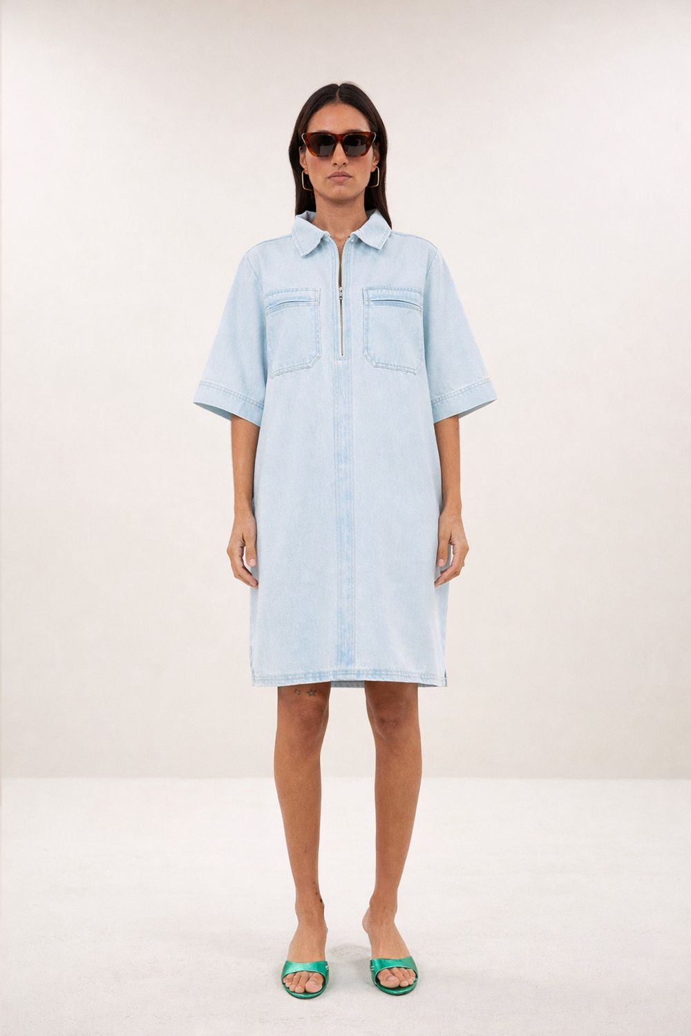 By Bar philipe bleached denim dress