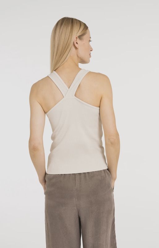 Yaya | Singlet met gekruist rugdetail