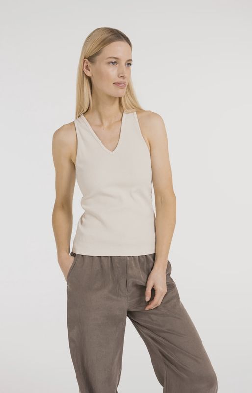 Yaya | Singlet met gekruist rugdetail