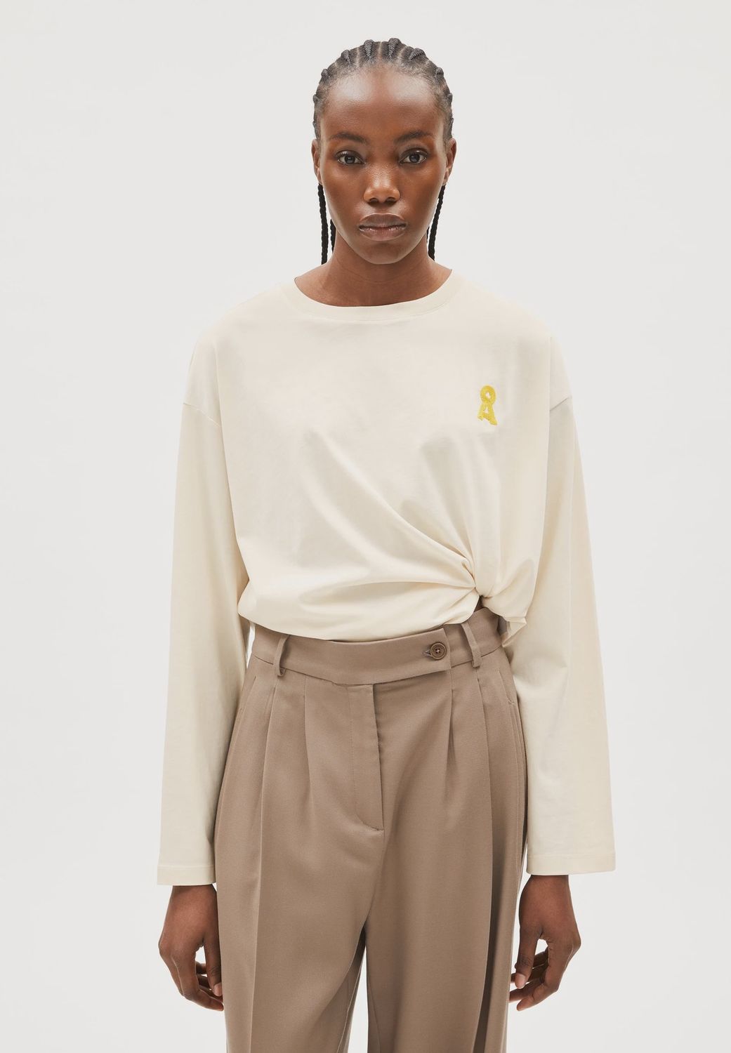 Armed Angels Iconic A fietaa longsleeve geel