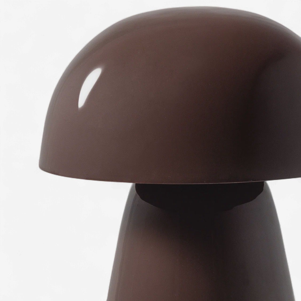 Tafellamp Lumor - Metaal - Hoogglans Bruin - Paddenstoellamp