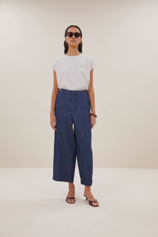 By Bar Tobi clover top light grey melee