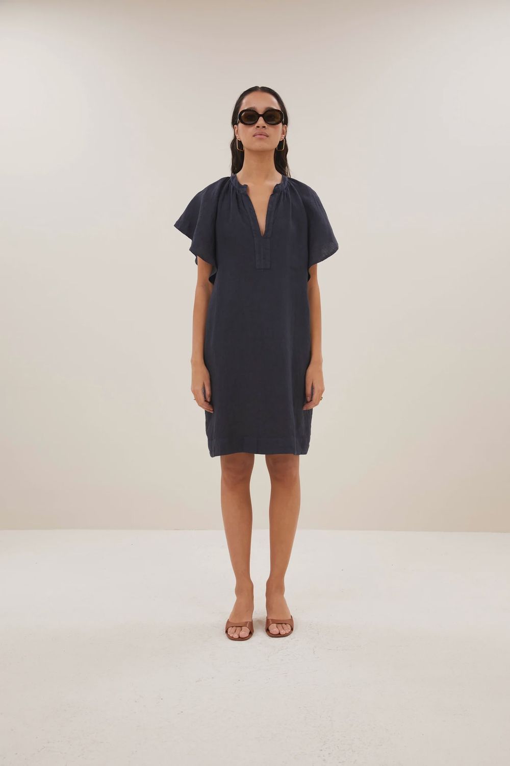 By Bar Vina Linen dress midnight