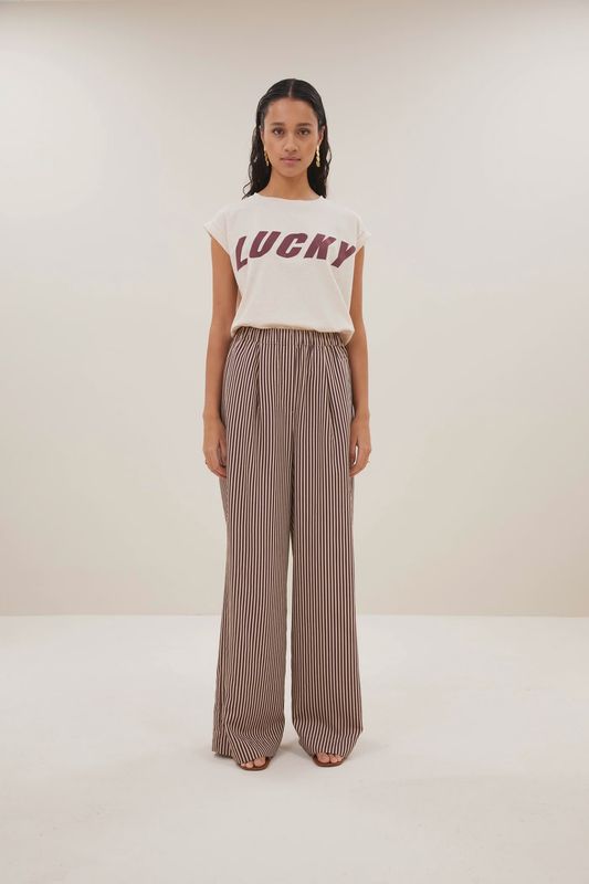 By Bar Celin Stripe burgundy stripe