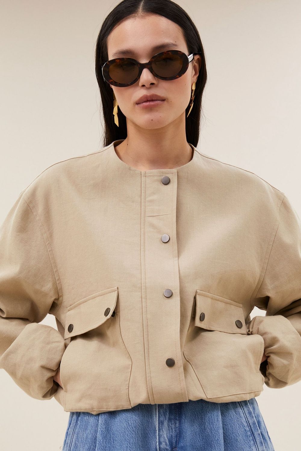 By Bar maggie canvas jacket | dark sand