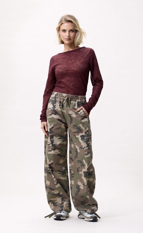 Lace long sleeve, merlot