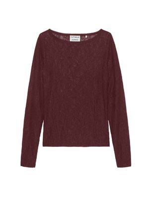 Lace long sleeve, merlot
