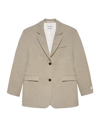 Oversized check blazer