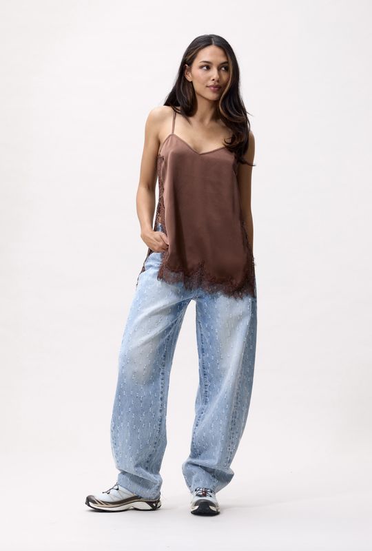 Lace spaghetti top, Rocky Road