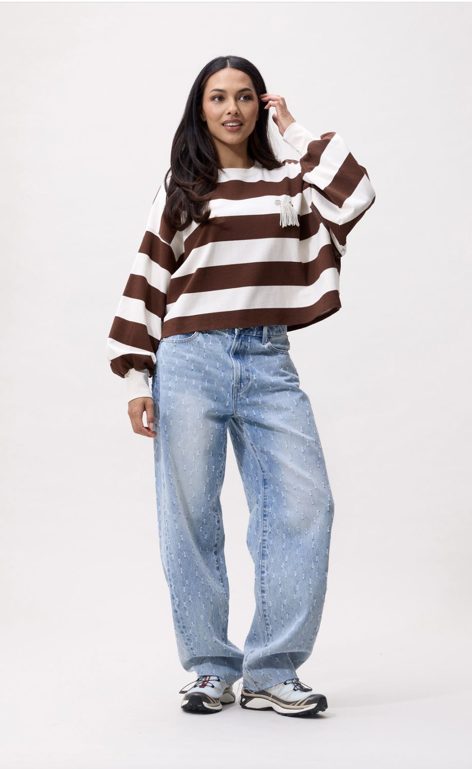 Striped long sleeve, rocky road