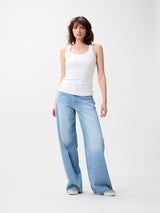 Catwalk Junkie Scoop neck rib singlet