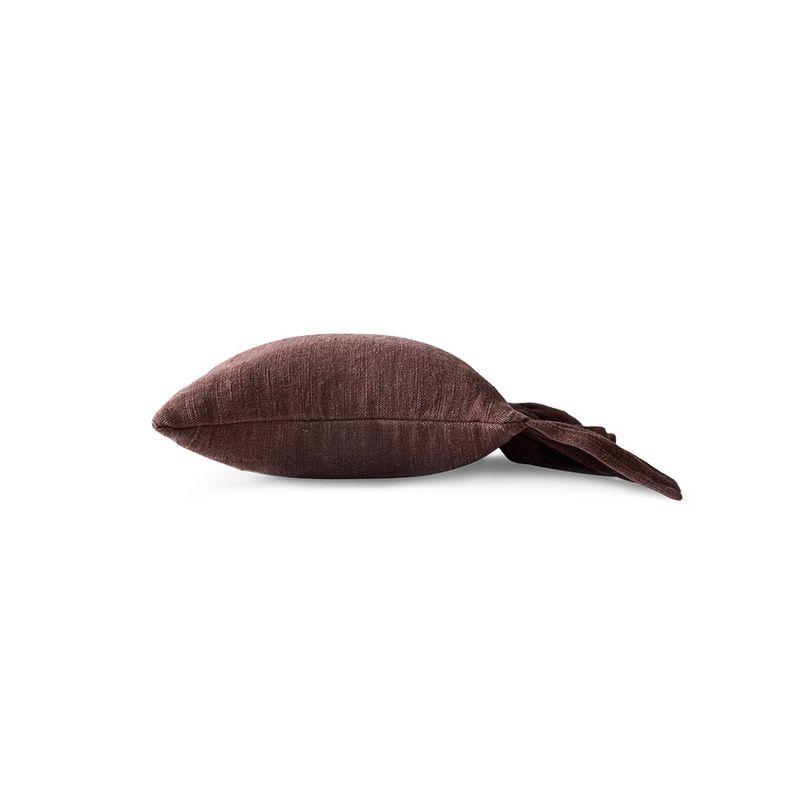 HK Living Ruffle cushion, chestnut 50x50cm