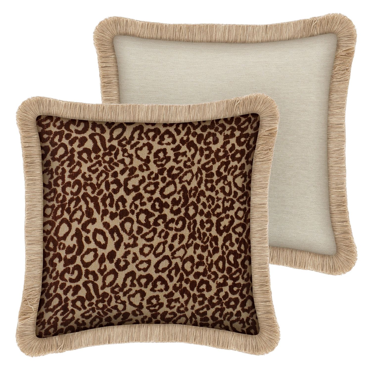 Palais cushion Maya chocolate &amp; Raffia (outdooor filling)