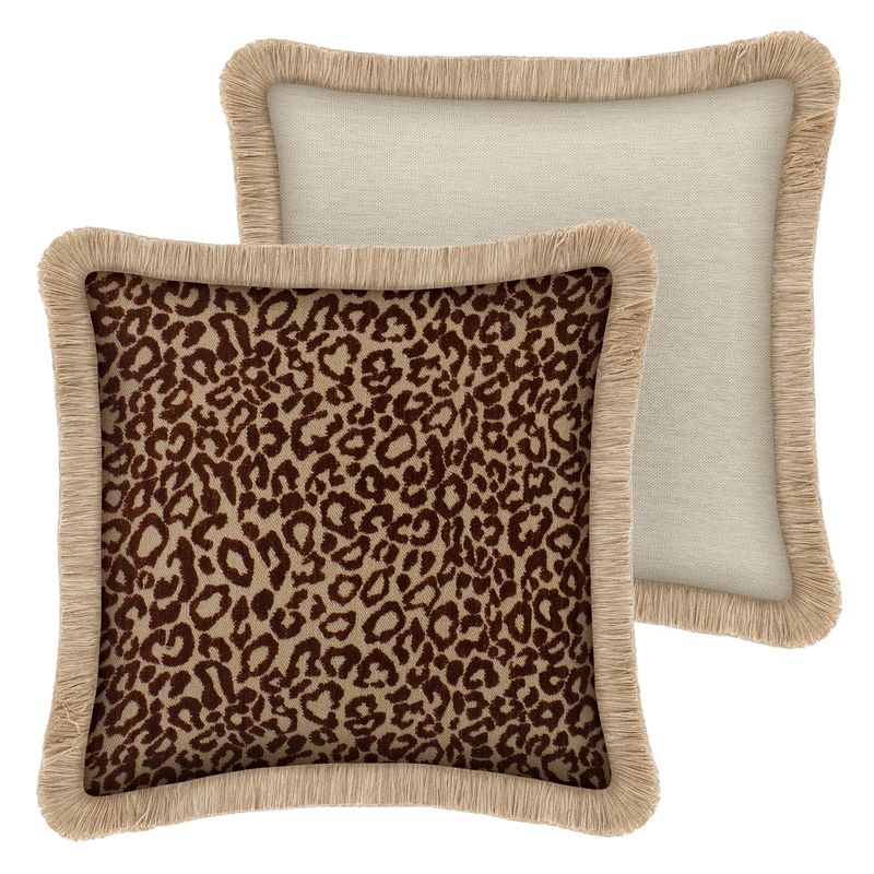 Palais cushion Maya chocolate &amp; Raffia (outdooor filling)