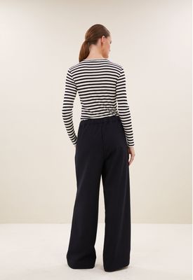 By Bar | Basic ls rib top, deep stripe