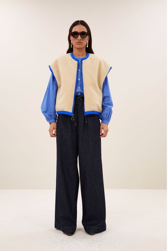 By Bar | Gio sleeveless jacket, kingsblue