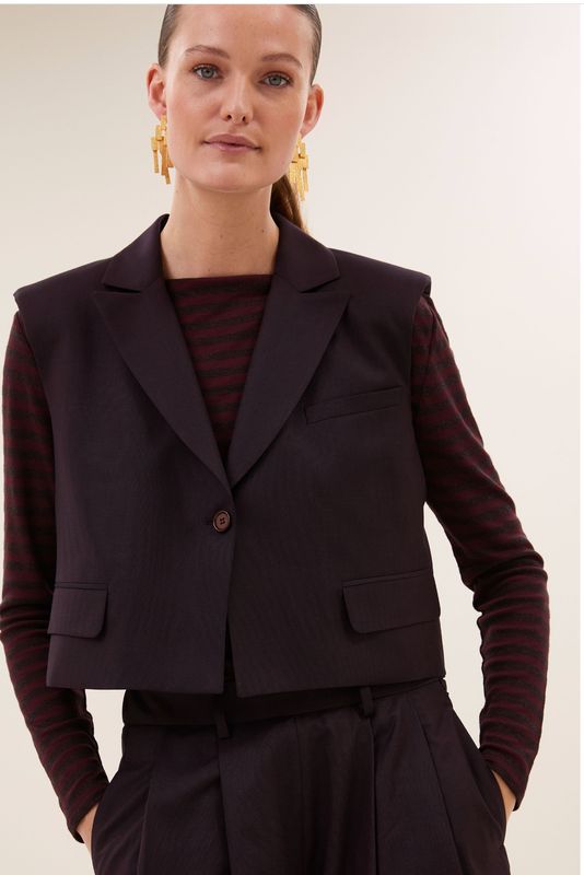 By Bar | Bobi gilet, dark wine