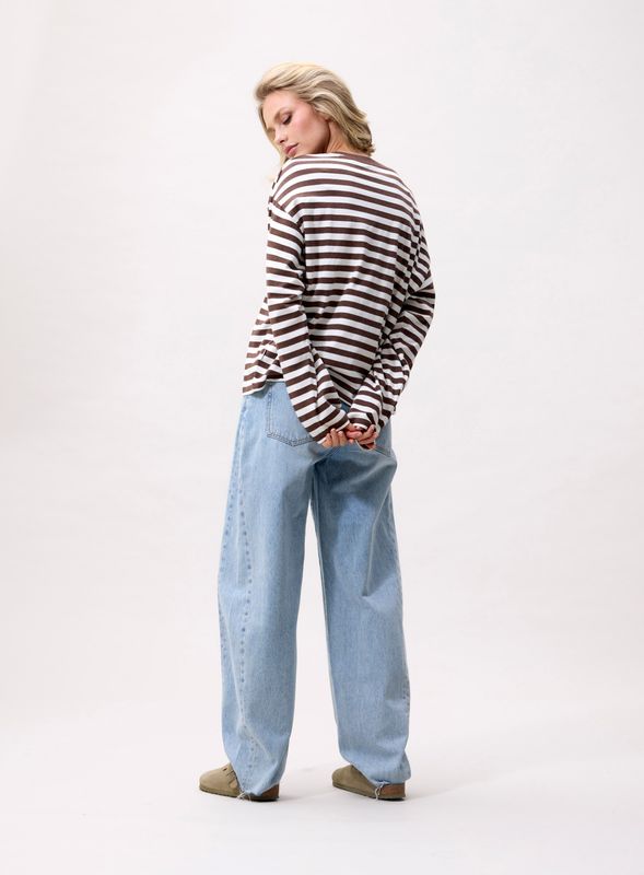 Catwalk Junkie | Striped long sleeve, coffee bean