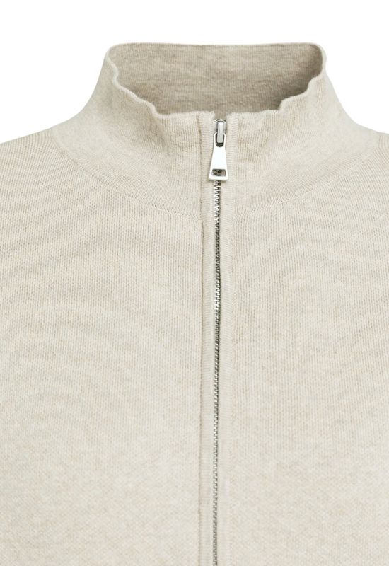 YAYA | Jacquard gebreid vest met rits