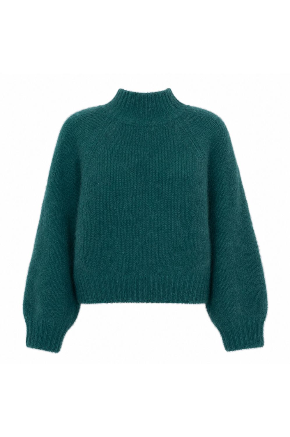 Twins long-sleeve flared solid mock-neck sweater DUCK