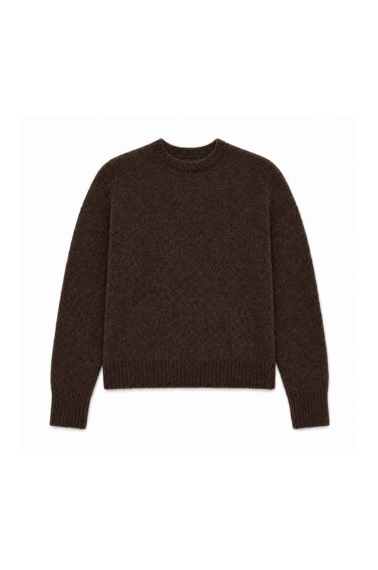TWINS long-sleeve mock-neck sweater chocolate  Kai