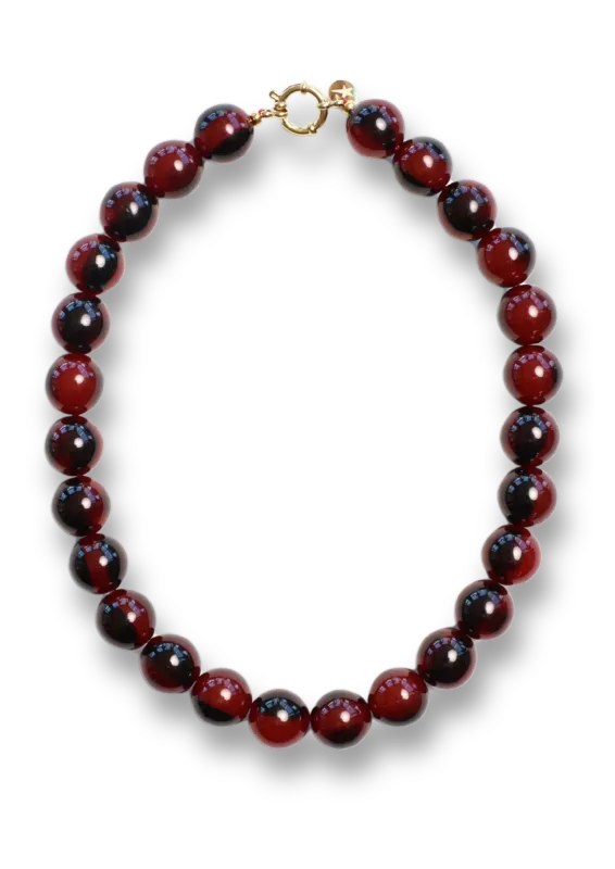 Bonnie studios | Wilma burgundy marble necklace